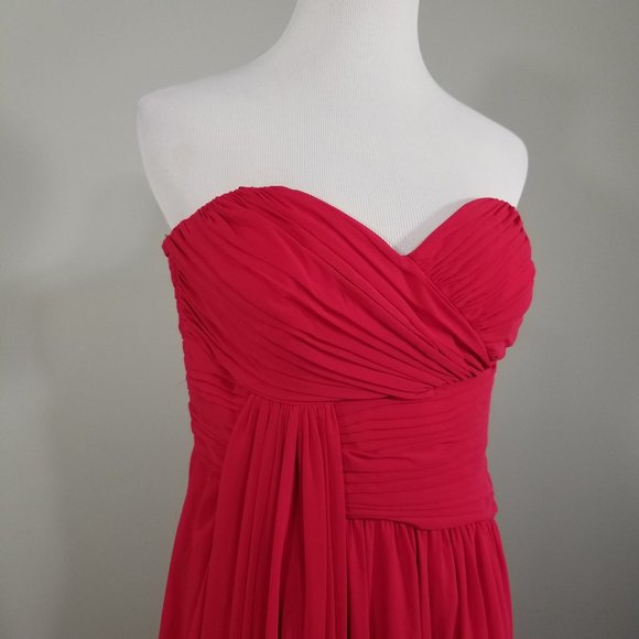Nwt Jill Stuart Dress Sweetheart Strapless Ball Gown Size 10 Womens Red New $458 - Picture 4 of 15